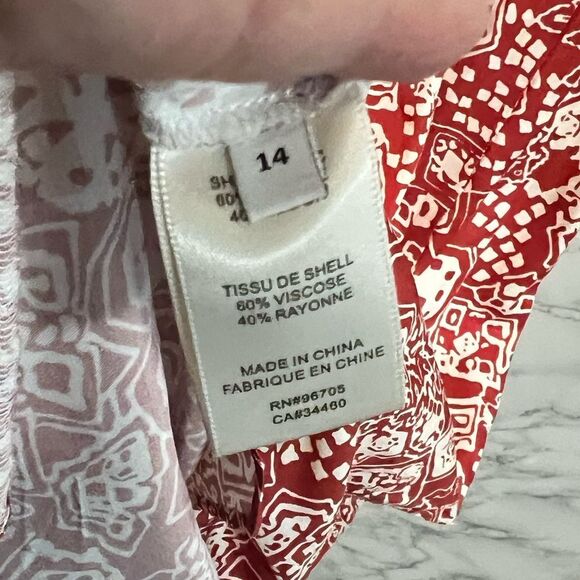 NEW Rebecca Taylor Labyrinth Slip Dress Sleeveless Side Slit Plus Size 14 - Picture 9 of 13